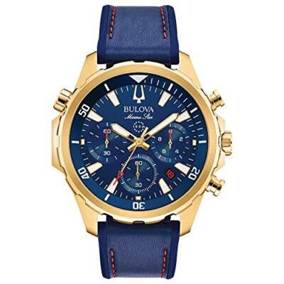 Pre-owned Bulova Men's Marine Star - 97b168 Blue One Size