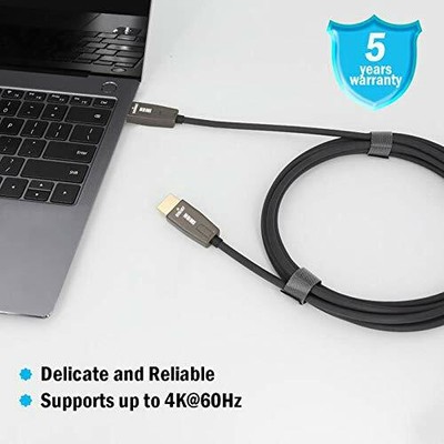 BlueAVS 4K HDMI Fiber Optical Cable 3FT HDMI 2.0 Cable 18Gbps 4K@60Hz ARC CEC...