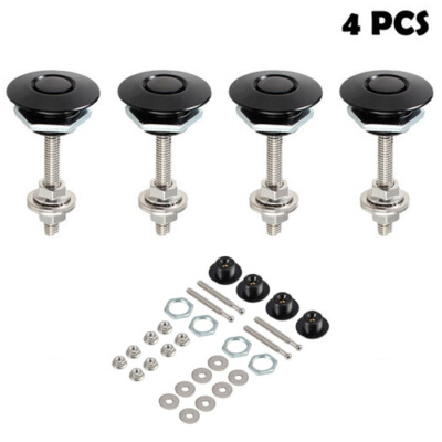 4PCS Release Push Hood Button Car Pin Bonnet Lock Bumper Clip Latches 1.25''