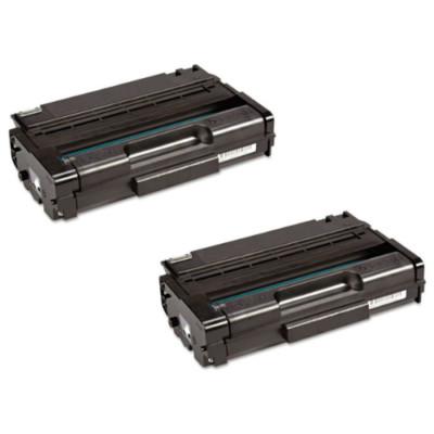 2x NON-OEM Ricoh Black Ink Toner Aficio SP3400 Replaces 406465 5000 Page Yield