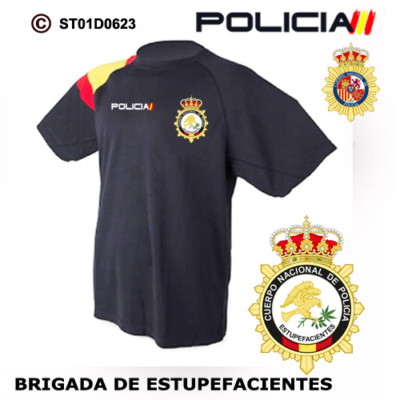 CAMISETAS TECNICAS POLICIA NACIONAL: CNP - BRIGADA DE ESTUFACIENTES M1