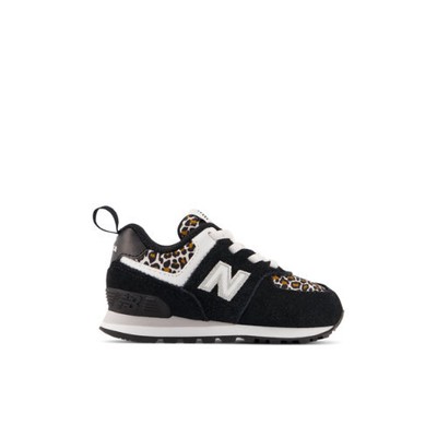 

New Balance Kids 574 Bungee Lace, Black/grey
