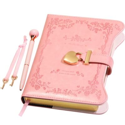 Hoci Poci Diary with Lock and Keys for Girls Gift Ideas, Refillable Journal for