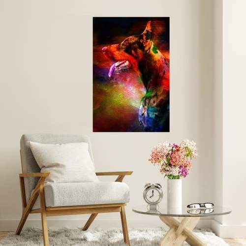 Tableau Sur Toile Doberman Chiens Animaux DÃ©Coration Xxl Affiche Pression
