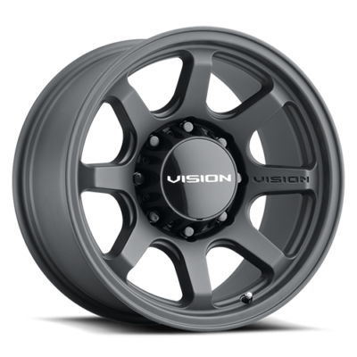 4 New 16x8 Vision 351 Flow Satin Black 8x165.1 8x6.5 ET0 Wheels Rims