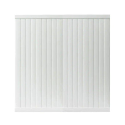 White Vinyl Privacy Fence Panel 6 x 6 ft 2 Rail Durable Low Maintenance Outdoor