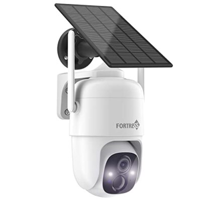 Solar Outdoor Security Camera, Wireless 3MP Pan Tilt 360° View WiFi Weatherproof