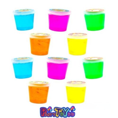 Flip Top Putty / Slime Tub Children's / Kid's Fun Party Bag Fillers For Ages 3+