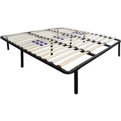 Marco de Cama Queen King Size de Metal Negro Plataforma Base de Colchon 14 in