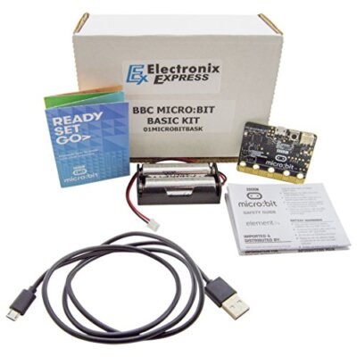 Electronix Express Micro:Bit V2.1 + 3 Foot USB Cable + Battery Holder, and 2 ...