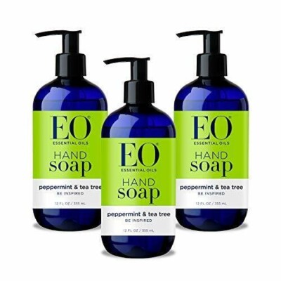 (3 ) EO Essential Oils HAND SOAP - Peppermint and Tea Tree - 12 oz PRIORITY MAIL