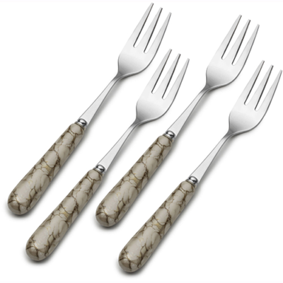 International Silver 5275543 Westwind Ceramic Handle Set of 4 Appetizer Forks
