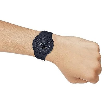 Pre-owned Casio G-shock Men Black Dial Analog-digital Ga-b2100-1a1dr (g1242)