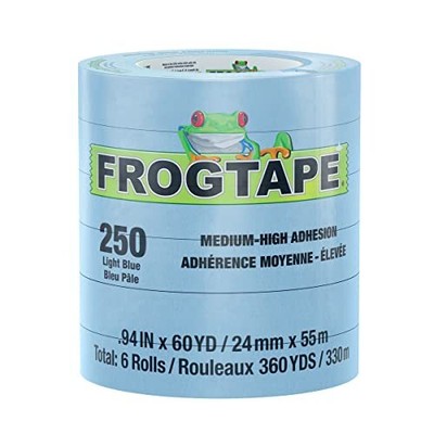 250 Light Blue Moderate Temperature Performance Masking Tape, Medium-High Adh...