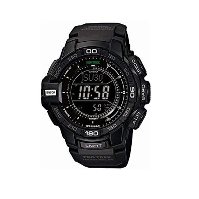 Pre-owned Casio Protrek Watch Solar Prg-270-1ajf Black In All Black