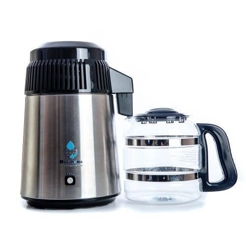 Megahome Countertop Water Distiller Stainless Steel Glass Bottle