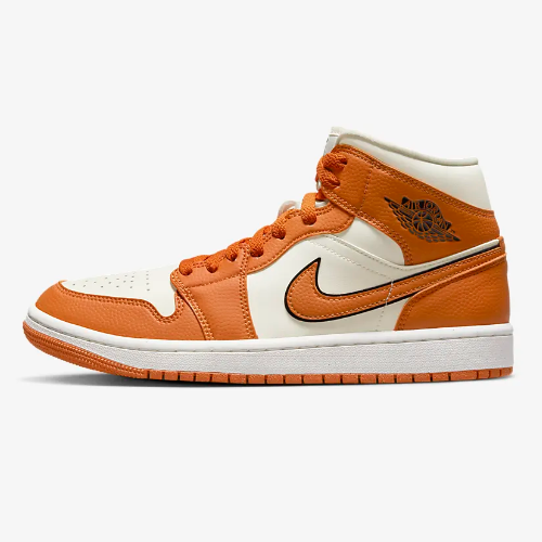 

Nike Air Jordan 1 Mid SE Shoes Sports Spice (DV1302-100) Expeditedship, Orange brown, Nike Air Jordan 1