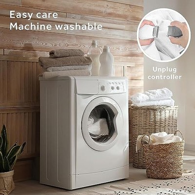 Sunbeam Restful Heated Mattress Pad 12 Heat Settings, Full White