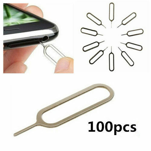 100 Sim Card Ejector Eject Pin Open Key Removal Tool for iPhone5/6S Samsung NEW