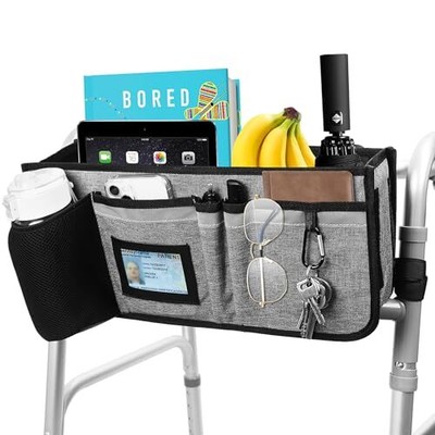 Walker Basket Walker Accessories for Seniors Large Walker Tote Bag Folding Wa...