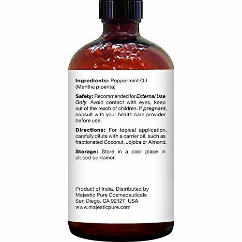 Majestic Pure Peppermint Essential Oil Natural Single Pack Therapeutic Grade