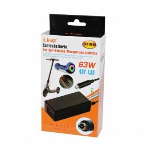 Alimentatore Smart Balance Monopattino Elettrico 63W Plug 8.0x1.6 Linq T42-8016