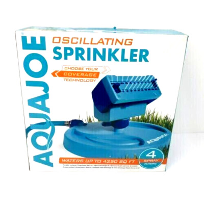 Aqua Joe Oscillating Sprinkler 20 Nozzle 4250 Sq Feet Adjustable Gear Driven