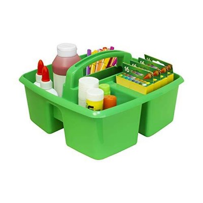 3-Compartment Small Caddy   Multipurpose Classroom Organizer with Handle, Gra...