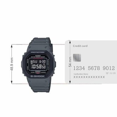 Pre-owned Casio G-shock Digital Black Dial Unisex Dw-5610su-8dr (g1016)