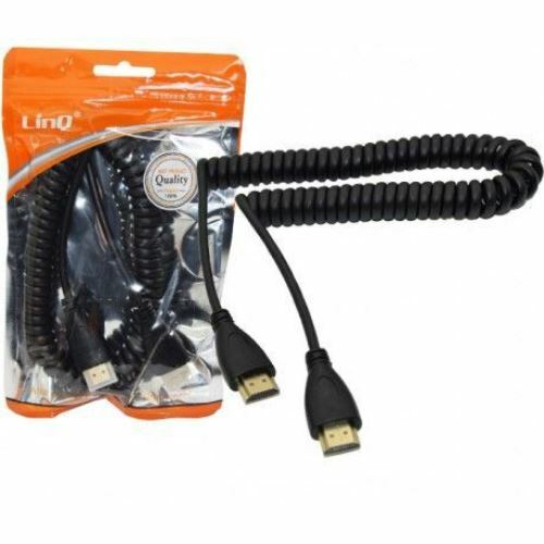 Cavo Adattatore A Spirale Da Hdmi Maschio a Hdmi Maschio Linq hd-m4520