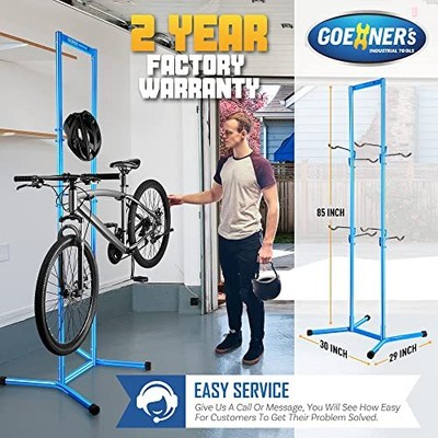 Giovent&ugrave; Outdoor Bike-Stand-4 Double Vertical Bicycle Storage Hanger Rack, Fits