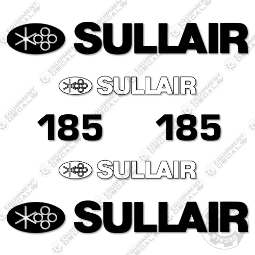 Fits Sullair 185 Decal Kit Air Compressor - 7 YEAR OUTDOOR 3M VINYL!
