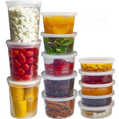 S With Lids 8oz 16oz 32oz Freezer Deli Cups Co...