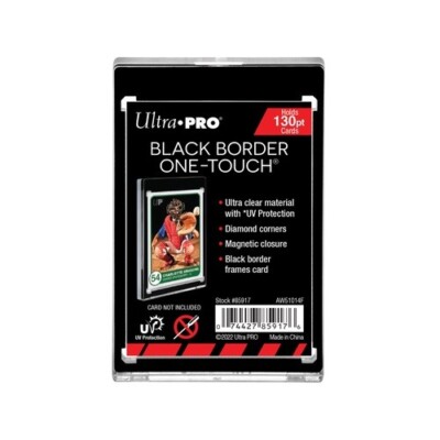 Ultra PRO One-Touch 130pt BLACK BORDER Magnetic Card Holder Protector UV