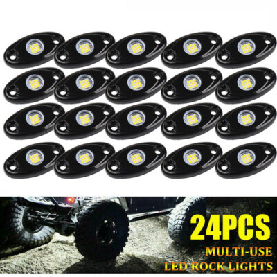 Lots of White LED Rock Lights For Jeep Offroad Boat Truck UTV ATV Underbody Lamp