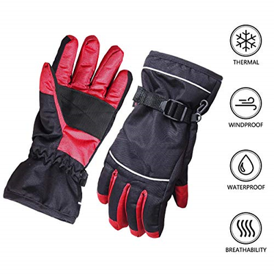 Wantdo Men's Waterproof Thinsulate Warm Ski Gloves Insulated Outdoor Snowmobile