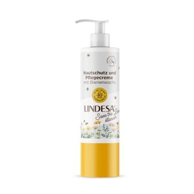 Lindesa Klassik Sonderedition Save the bees 300 ml Spender Handcreme Bienenwachs