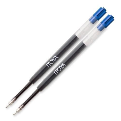 AQR10BU-BP Itoya Aqua Roller Pen Ink Refill, 1.0mm, Blue Ink, 1 Pack of 2 Each