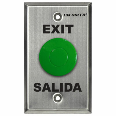 Seco-Larm Green Mushroom Button Push-to-Exit Plate with Timer (SD-7201GAPT1Q)