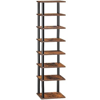  Vertical Shoe Rack for Small Space, 8-Tier Corner Shoe Rack, Narrow Shoe 