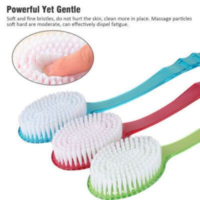 Long Handle Bath Body Brush Soft Back Shower Exfoliating Skin Scrubber Massager