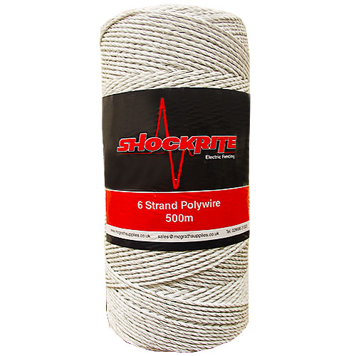 Electric Fence Fencing Fencer White Poly Wire 500m x 2mm 6 Strand eBay