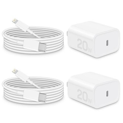 Phone Charger Fast Charging mfi Certified  2pack 20w Usbc Fast Charger With 6ft