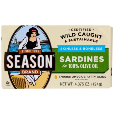 Sardine Club Sknl & Bnls Case of 12 X 4.375 Oz By Seasons