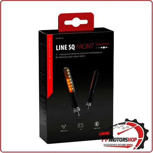 90478 LINE FRONT INDICATORI DIREZIONE LED SEQUENZIALE E LUCE BIANCA FRECCE MOTO