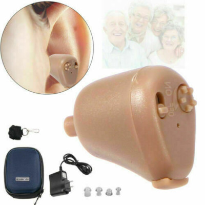 Mini Rechargable Hearing Aid Sound Amplifier Micro 45db USB+Box Rechargeable