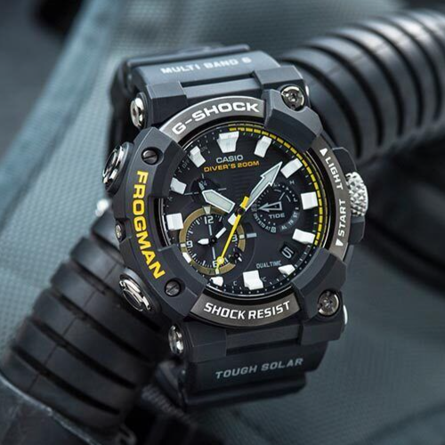 Pre-owned Casio G-shock Frogman Gwf-a1000-1ajf Bluetooth Radio Solar Watch Carbon Case