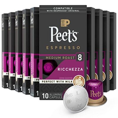 Peet's Coffee Medium Roast Espresso Pods Compatible & Nespre