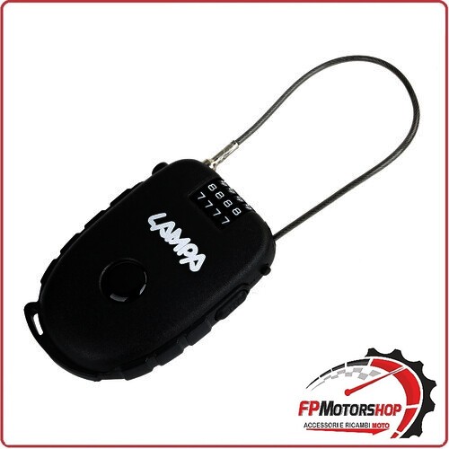 90676 KIRO-LOCK LUCCHETTO ANTIFURTO A COMBINAZIONE PER CASCO MOTO