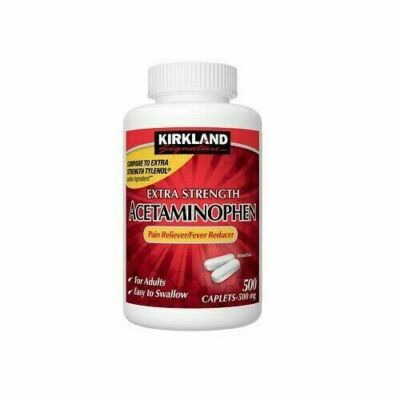 Kirkland Extra Strength Acetaminophen 500mg Generic Tylenol 500 Caplets 01/2025